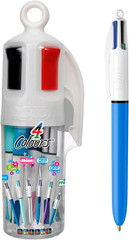 4 Colours Assorted Retractable Medium Point (1.0 Mm) Ballpoint Pens, 6 Pens and