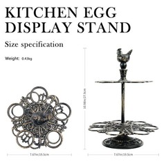 Cast Aluminum Fresh Egg Holder Countertop, Egg Holder Rack Tray for 12 Fresh