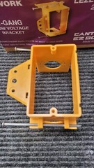 Box of 12 EZLV1-NWN, 1-Gang Orange Plastic New Work Interior Wall Electrical Box