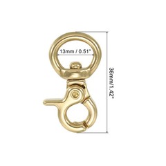 4pcs Lobster Clasp Keychains 2/1″ Round Clasps Swivel Trigger Snap Hook