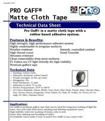Pro Tapes Pro Gaffer Tape Red 1″ x 55 yds.