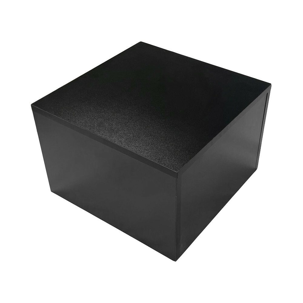 Black 18” x 18” x 12” Cube Pedestal Display Knockdown Base Retail Fixture