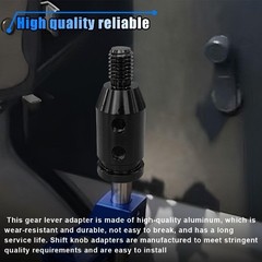 Universal Car Gear Shift Knob Adapter for Non-Threaded Manual Shi Color: Black