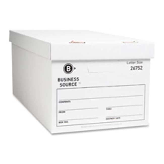 Business Source BSN26752 Storage Box- Lift Off Lid- Letter- 12in.x24in.x10in….