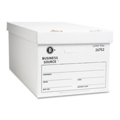 Business Source BSN26752 Storage Box- Lift Off Lid- Letter- 12in.x24in.x10in….