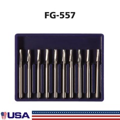 Dental Midwest FG #557 Clinic Length Cross Cut Carbide Burs 100pcs/10 Packs