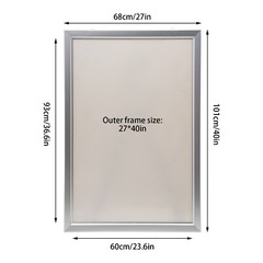 24″x33″/24″X36″, 27″ x 40″ LED Backlit Movie Poster Art Picture Frame Light Box