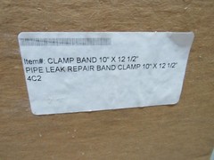 Skinner Company Clamp Band Stainless Steel 10”x12 1/2” Pipe Leak Repair