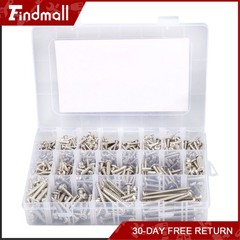 Findmall 780 PCS Pan Head Sheet Metal Screws Assortment Kit #4#6#8#10 Stainless
