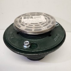 3″ NO-HUB FLOOR DRAIN WHIT 5″ ADJUSTABLE NIKALOY STRAINER WHIT 1/2″ TRAP PRIMER