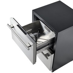 Uimoso 24-Inch Drawer Refrigerator and Freezer Combo for Undercounter Use