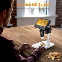 Elikliv Digital Microscope 1000X 4.3” LCD Jewelry Loupe Watch Coin Magnifier