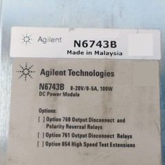 Agilent N6743B Power Module, 20V, 5A, 100W Agilent DC Power Analyzer