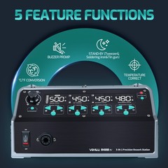 YIHUA 948D-IV 5-in-1 Digital Soldering & Hot Air Desoldering Rework Stations