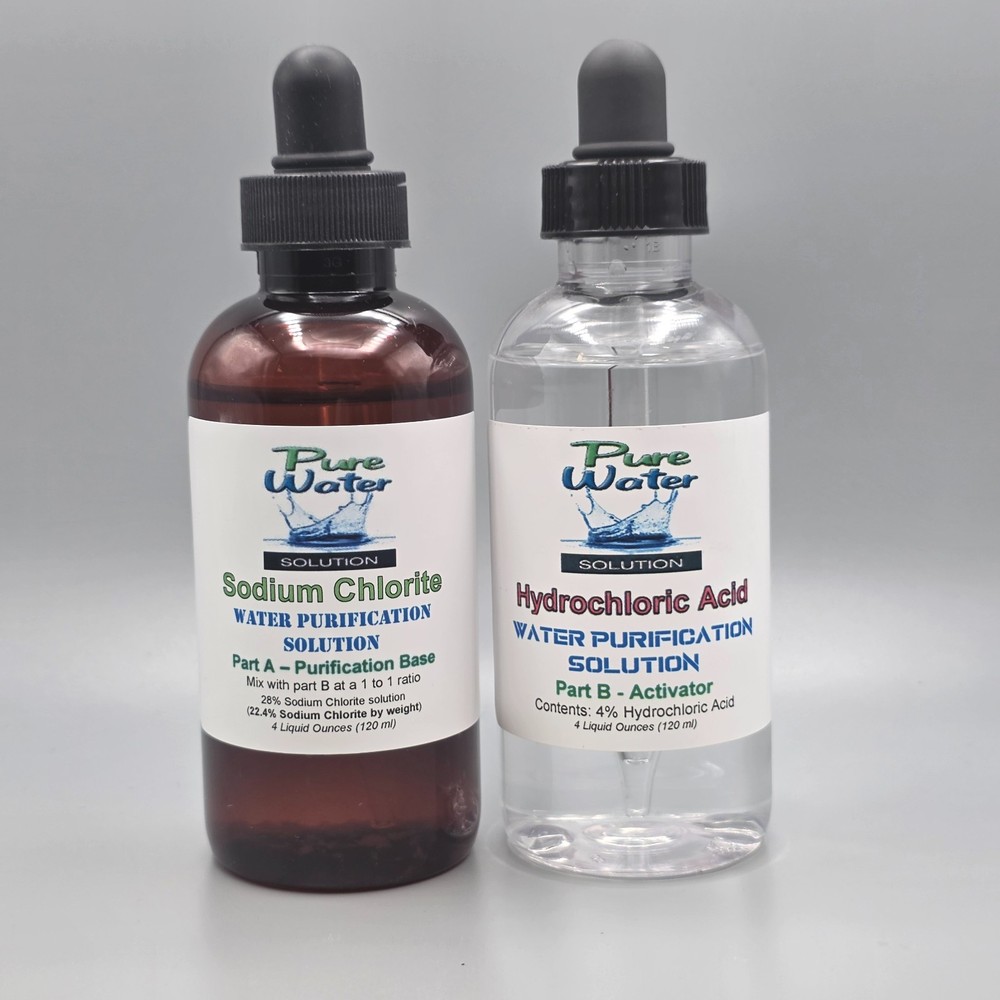 CDS – Water Purification Drops in PET plastic – Total of 8 ozs activated