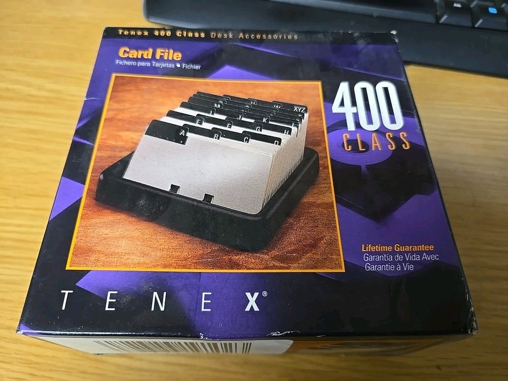 TENEX 400 Class Desktop Open Card File – Slate Gray – New! 19102