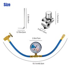 BPV31 Bullet Piercing Tap Valve Kit Refrigerator Fluoridation w/ Pressure Gauge