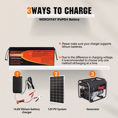 12V 300Ah Deep Cycle LiFePO4 Lithium Battery 200A BMS for RV Solar Boat Off-grid