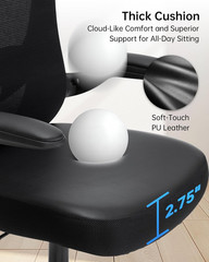 Drafting Chair Tall Office Chair with Flip-Up Arms Adjustable Height Standing De