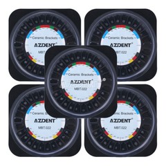 AZDENT Dental Orthodontic Ceramic Brackets MBT Roth 022/018 345 Hooks Braces