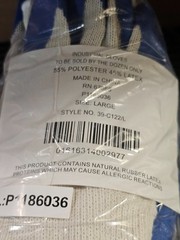 (156 PAIRS) PIP 39-C122/L Industrial Large Polyester Gloves W/ Latex-Coated Palm
