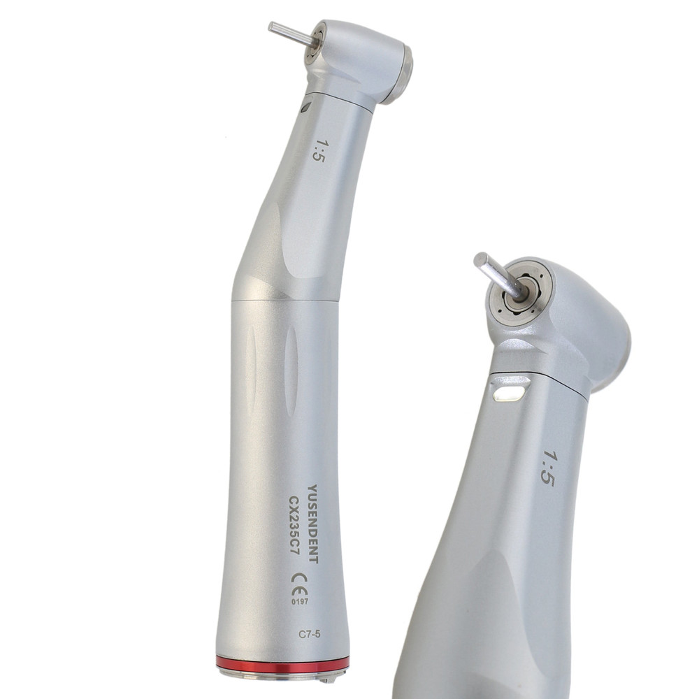 COXO Dental Electric Handpiece 1:5 Contra Angle Fiber Optic High Speed CX235C7-5