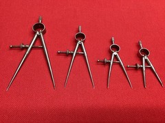 Starrett Round Leg Dividers Set of 4 Small Tools Athol Mass 🇺🇸 NICE ! L👀K !