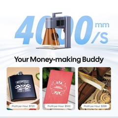 LaserPecker LP4 Portable IR/Diode Laser Engraver Machine Metal Acrylic Wood DIY