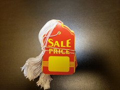 500 Sale Price Red Yellow Tags With String Large Merchandise Garment Coupon