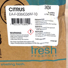 Fresh Products Eco Air 2.0 Room Air Freshener Refills Citrus Scent Box of 6 NEW