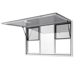 VEVOR 60x36in Concession Stand Serving Window Food Truck Service Awning Aluminum