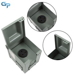 30 Amp 250 Volt NEMA 6-30R Outlet Box, Enclosed Weatherproof Outdoor Electrical