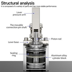 HNJPC Pneumatic Clamping Cylinder with Lever Arm, 1 inch 25mm Bore Down Actin…