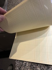 Vintage (1950s/60s ?) Wilson Jones Columnar Ruled Pad WB7203 Spiral 8.5″ X 14″