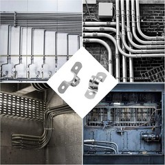 Versatile 30-Pack Stainless Steel Conduit Straps for Secure Pipe Installation