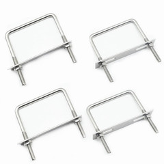 Stainless Steel Square U Bolt Clamp, Square Tube Clamps with Nut and Plate for B