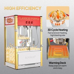 Commercial Popcorn Machine with 16 Ounce Kettle, Countertop Popcorn Maker 1600W