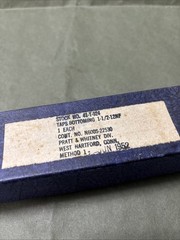 NOS Pratt & Whitney 1-1/2″-12 NF Bottoming Tap – June 1952 Military Contract US