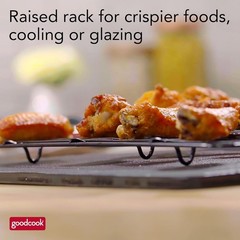 GoodCook 15″x10.5″ Nonstick Baking Pan & Rack – Crispy Bacon, Pizza
