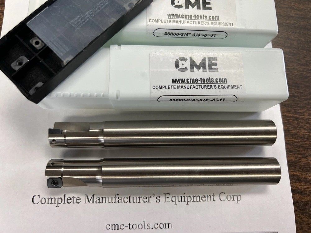 2pc 3/4×6” Radius index end mill Extra 10 EPNW0603TN Inserts Fast Feed 506-ASR06