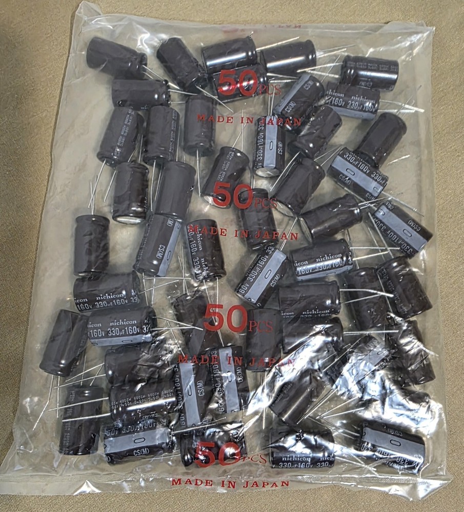 50pcs Nichicon 330uF 160V 330MFD 160Volt Aluminum Electrolytic Capacitor NEW