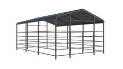 13×20 Ft Farm Livestock Shelter, Heavy Duty Galvanized Steel for Cattle & Horses