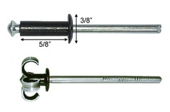 100 3/16″ Small Head Black Painted Aluminum Exploding Pop Rivets #1283