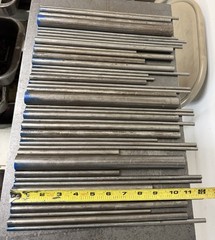 1144 Steel Round Bar Lot – Cold Drawn & Hot Rolled – 40 Pcs, 17.55 lbs