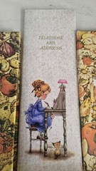 vintage telephone address book, Houshold Planner,, distinctive Sarah Kay artwork