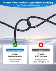 2Pack 10Ft TRS Instrument Cable Right Angle 1/4 Inch Male Jack Stereo Audio Cord