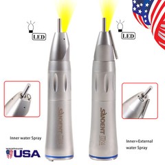 SANDENT Dental Slow Low Speed Straight Handpiece 1:1 Nose Cone Fiber Optic ty