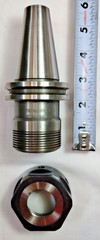 CAT40 TG100 Collet Chuck Tool Holder Techleader 3.25″ Projection With Nut CNC
