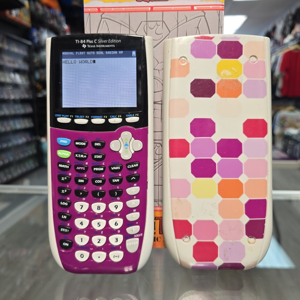 Texas Instruments TI-84 Plus C Silver Graphing Calculator Pink Tested Works