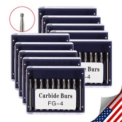 Dental Midwest Friction Grip FG #4 Round Carbide Burs 100/Pk